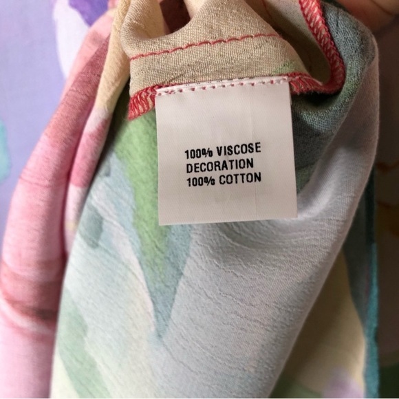 BL^NK LONDON X ANTHRO Ashleigh Trapeze Watercolor Floral Midi Dress Size XS - Picture 12 of 12